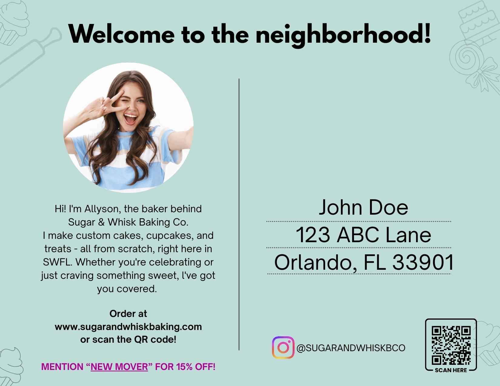 Example postcard back